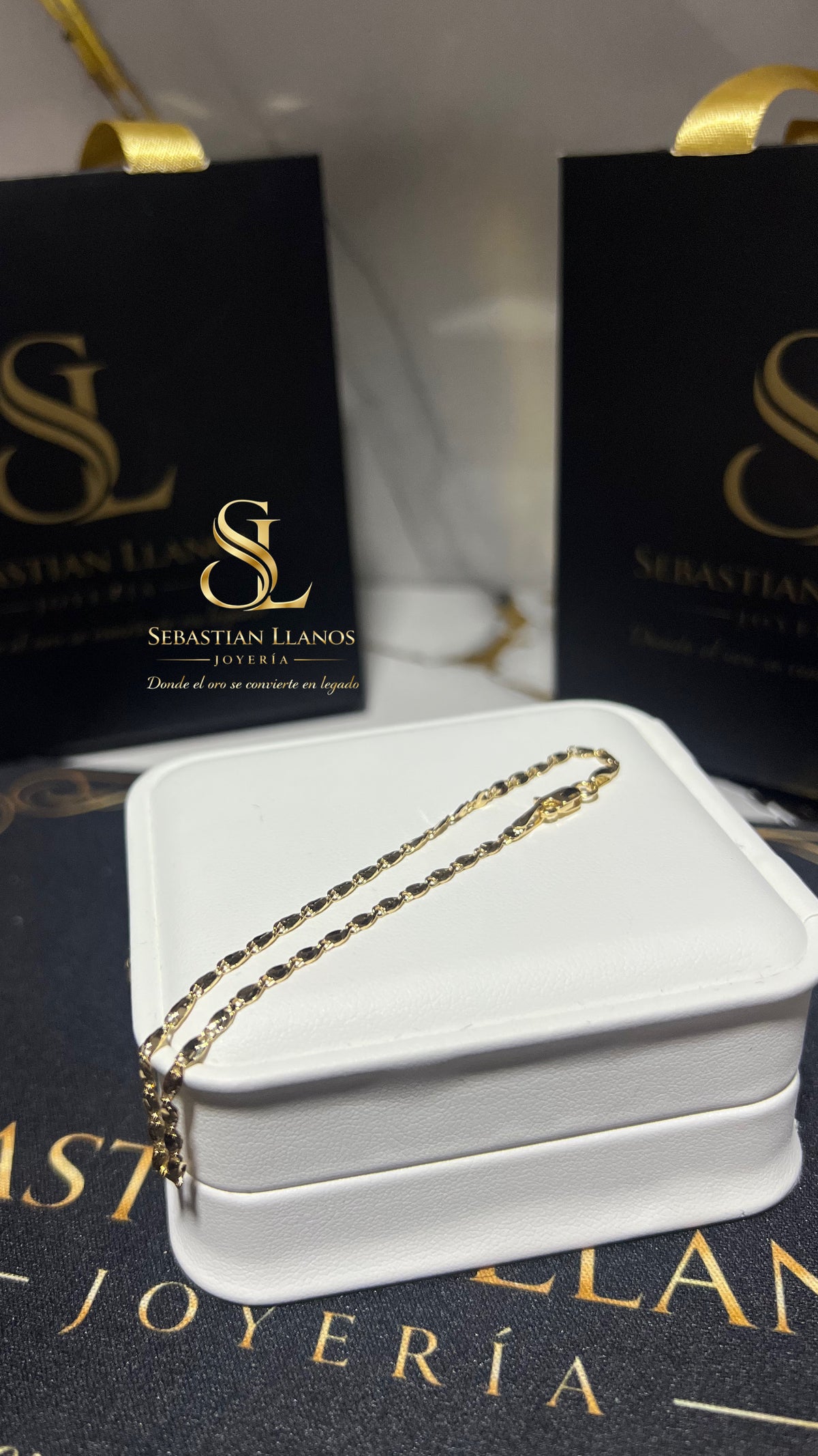 Pulsera eslabones lisos